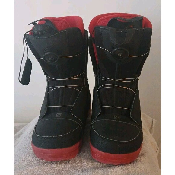 Men's Salomon Titan M1 Black Red Snowboard Boots 7.5US 7UK in GREAT Condition!! - Picture 1 of 9